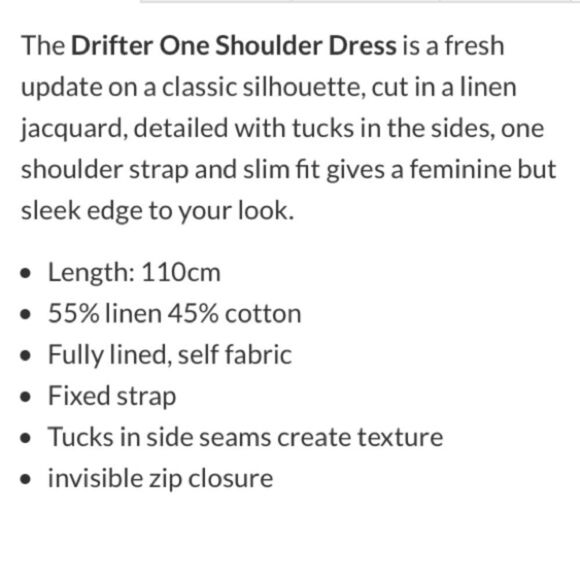 NWT Third Form Drifter Olive Linen Blend One Shoulder Dress Size 4 - Picture 8 of 14